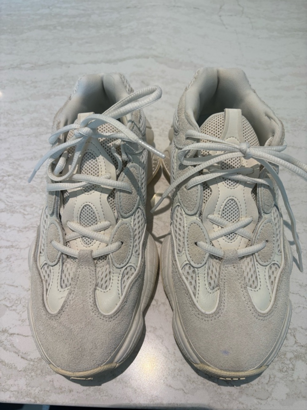 Yeezy 500 Neutral White/Grey Athletic Sneakers